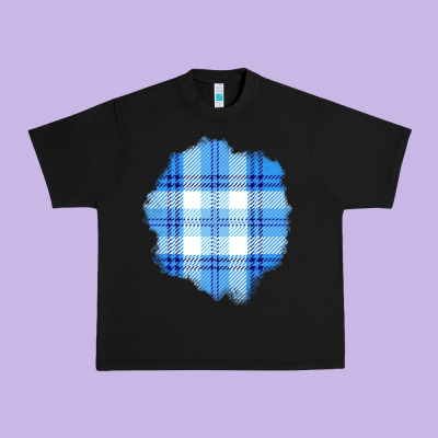 Winter Tartan Patch Urban Heavy Tee Designed By Bundleandbundleshop