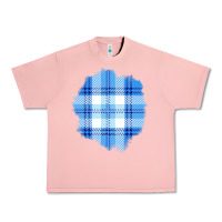 Salmon Winter Tartan Patch Urban Heavy Tee - BundleAndBundleShop