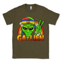 Army Green Gaylien LGBTQ Pride Classic Tee - BundleAndBundleShop