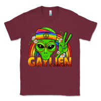 Burgundy Gaylien LGBTQ Pride Classic Tee - BundleAndBundleShop
