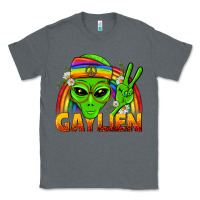 Charcoal Heather Gaylien LGBTQ Pride Classic Tee - BundleAndBundleShop