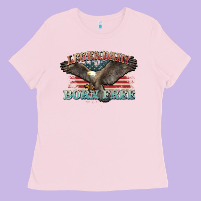 Legendary Born Free Eagle Ladies Tee Designed By Nancycooperartshop