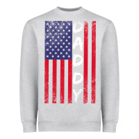 Heather Grey Daddy American Flag Heavyweight Sweatshirt - Bettercallsaul