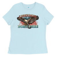Baby Blue legendary born free eagle Ladies Tee - NancyCooperArtShop
