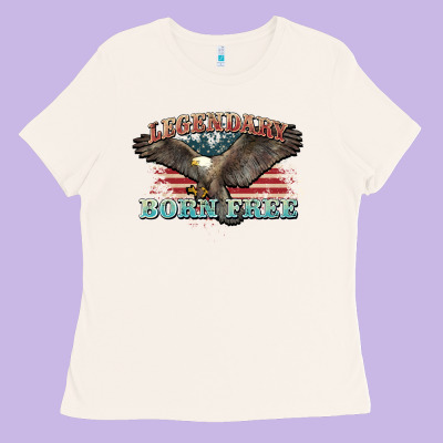 Legendary Born Free Eagle Ladies Tee Designed By Nancycooperartshop