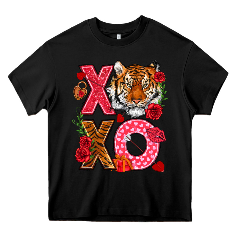 Xoxo With Tiger Heavy Core Tee by NancyCooperArtShop | Teevron