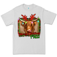 Dove Grey merry christmas y'all highland cow Premium Tee - Jasminsmagicworld