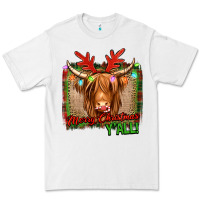 White merry christmas y'all highland cow Premium Tee - Jasminsmagicworld