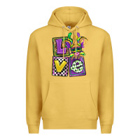Antique Gold love mardi gras Premium Hoodie - OliviaCreatesArt