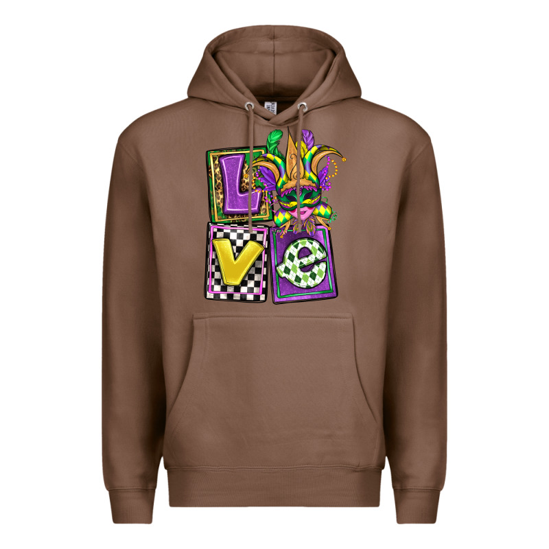 Love Mardi Gras Premium Hoodie by OliviaCreatesArt | Teevron