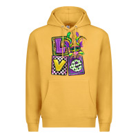 Mustard love mardi gras Premium Hoodie - OliviaCreatesArt