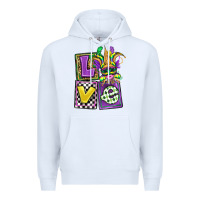 White love mardi gras Premium Hoodie - OliviaCreatesArt