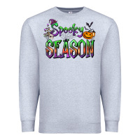 Heather Grey Halloween Spooky Season Premium Sweatshirt - FaDigitalArtStudio