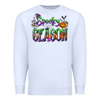 White Halloween Spooky Season Premium Sweatshirt - FaDigitalArtStudio