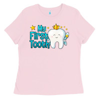 Bubblegum Pink my first tooth tooth fairy Ladies Tee - Jasminsmagicworld