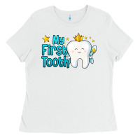 White my first tooth tooth fairy Ladies Tee - Jasminsmagicworld