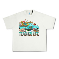 Pistachio Teacher Life With Truck Urban Heavy Tee - BundleAndBundleShop