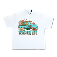 White Teacher Life With Truck Urban Heavy Tee - BundleAndBundleShop
