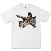 White Triceratops Horridus Face Premium Tee - LillyAllenDesigns