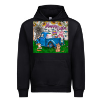Black happy easter truck Urban Hoodie - CowhideDigitalArt