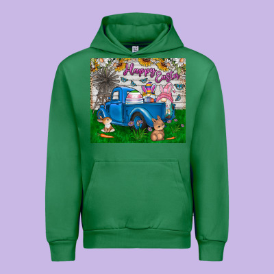 Happy Easter Truck Urban Hoodie Designed By Cowhidedigitalart