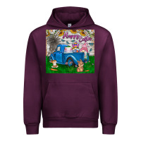 Mauve Wine happy easter truck Urban Hoodie - CowhideDigitalArt