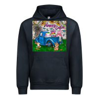 Navy happy easter truck Urban Hoodie - CowhideDigitalArt