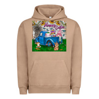 Pigment Burro happy easter truck Urban Hoodie - CowhideDigitalArt