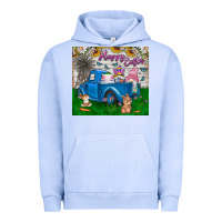 Pigment Grape Ice happy easter truck Urban Hoodie - CowhideDigitalArt