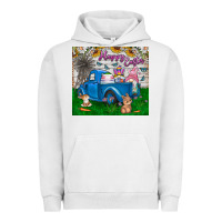Pigment Lunar Rock happy easter truck Urban Hoodie - CowhideDigitalArt