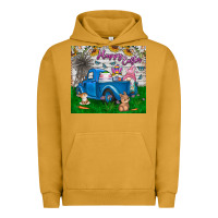 Pigment Peanut Butter happy easter truck Urban Hoodie - CowhideDigitalArt