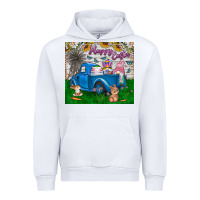 White happy easter truck Urban Hoodie - CowhideDigitalArt
