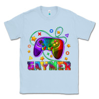 Dusty Blue Western Gaymer Classic Tee - BundleAndBundleShop