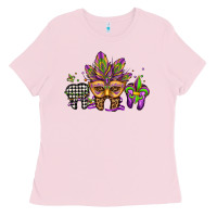 Bubblegum Pink mardi gras teeth dental assistant Ladies Tee - Jasminsmagicworld