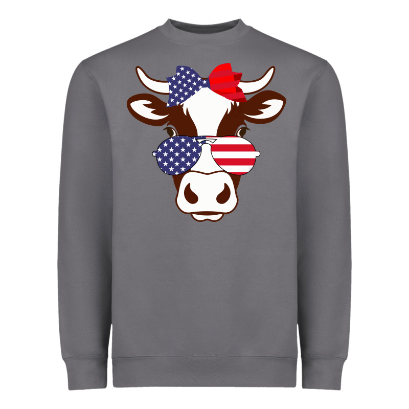 Cow 4th Of July Independence Day Heavyweight Sweatshirt by Bettercallsaul | Teevron