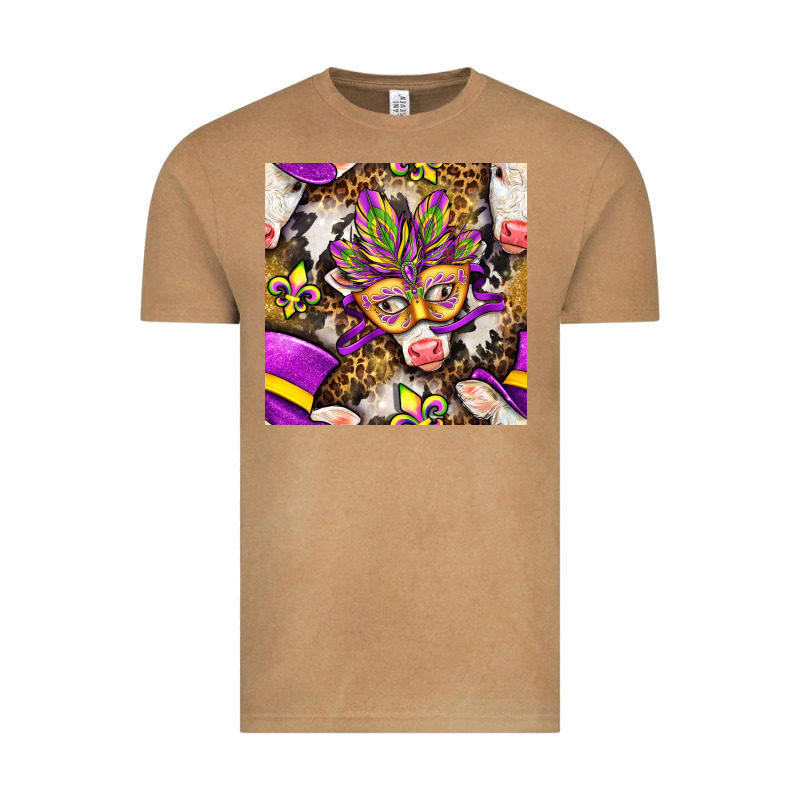 Mardi Gras Cow With Carnival Mask Seamless Pattern Vintage Tee by BundleAndBundleShop | Teevron