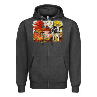 Charcoal Heather fall farm animals Zipper Hoodie - CowGirlArtShop