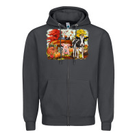 Smoke fall farm animals Zipper Hoodie - CowGirlArtShop