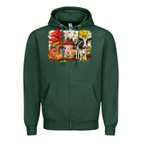 Sports Green fall farm animals Zipper Hoodie - CowGirlArtShop