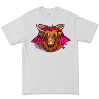 Halloween Highland Cow Horseshoe Premium Tee | Teevron