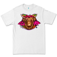 White halloween highland cow horseshoe Premium Tee - Jasminsmagicworld