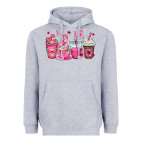 Heather Grey breast cancer coffee cups Heavyweight Hoodie - OliviaCreatesArt
