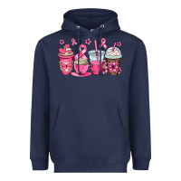 Navy breast cancer coffee cups Heavyweight Hoodie - OliviaCreatesArt