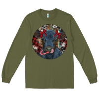 Army Green Black Angus Calf Christmas Long Sleeve Tee - RanaPortraitStore