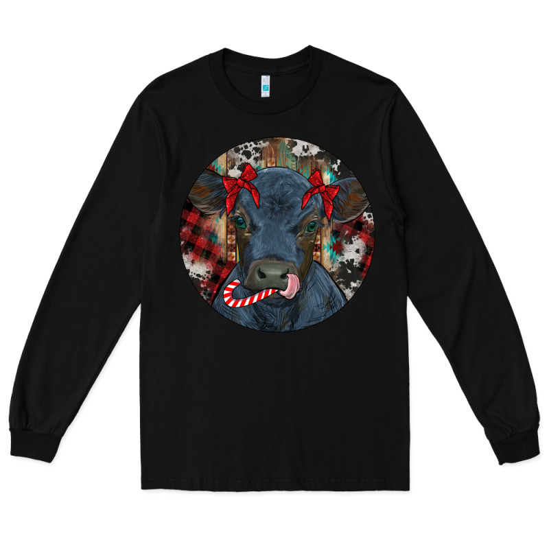 Black Angus Calf Christmas Long Sleeve Tee by RanaPortraitStore | Teevron