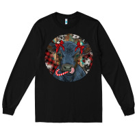 Black Black Angus Calf Christmas Long Sleeve Tee - RanaPortraitStore