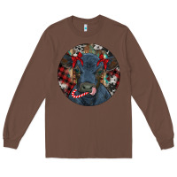 Chestnut Black Angus Calf Christmas Long Sleeve Tee - RanaPortraitStore