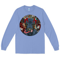 Colony Blue Black Angus Calf Christmas Long Sleeve Tee - RanaPortraitStore