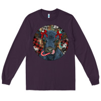 Plum Black Angus Calf Christmas Long Sleeve Tee - RanaPortraitStore