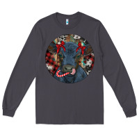 Smoke Black Angus Calf Christmas Long Sleeve Tee - RanaPortraitStore